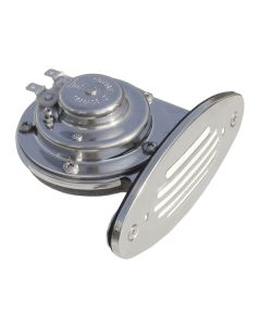 Schmitt Marine Mini Stainless Steel Single Drop-In Horn w/Stainless Steel Grill - 12V Low Pitch