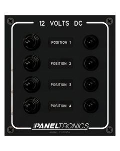 Paneltronics Waterproof Panel - DC 4-Position Toggle Switch & Circuit Breaker