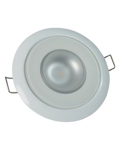 Lumitec Mirage - Flush Mount Down Light - Glass Finish/White Bezel - 3-Color Red/Blue Non-Dimming w/White Dimming