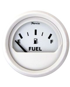 Faria Dress White 2" Fuel Level Gauge (E-1/2-F)