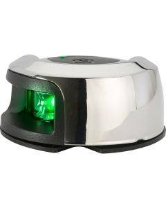 Attwood LightArmor Deck Mount Navigation Light - Stainless Steel - Starboard (green) - 2NM