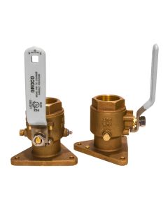 GROCO 2" Bronze Tri-Flanged Ball Valve/Seacock