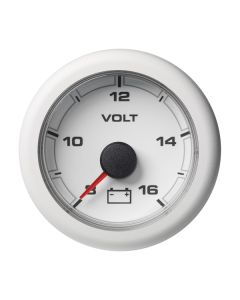 Veratron 52MM (2-1/16") OceanLink Battery Voltage Gauge - 8 to 16V - White Dial & Bezel