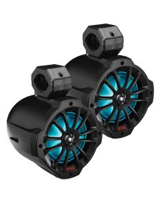 Boss Audio 6.5" B62RGB Amplified RGB Waketower Speakers - Matte Black - 750W