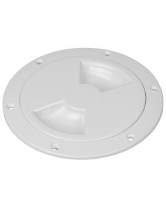 Sea-Dog Smooth Quarter Turn Deck Plate - White - 6"