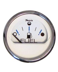 Faria Chesapeake White SS 2" Fuel Level Gauge - Metric (E-1/2-F)