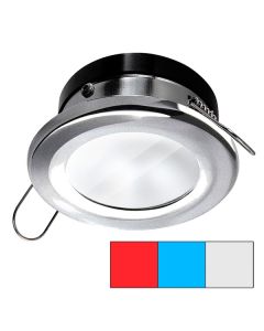 i2Systems Apeiron A1120 Spring Mount Light - Round - Red, Cool White & Blue - Brushed Nickel