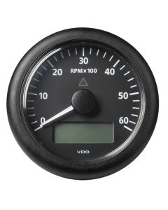 Veratron 3-3/8" (85MM) ViewLine Tachometer w/Multi-Function Display - 0 to 6000 RPM - Black Dial & Bezel