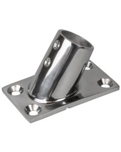 Sea-Dog Rail Base Fitting Rectangular Base 60° 316 Stainless Steel - 1-7/8" x 3-1/4" - 1" OD