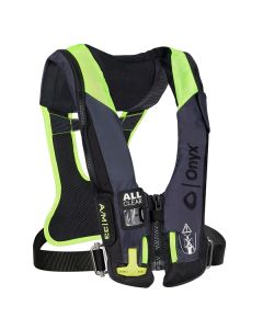 Onyx Impulse A/M 33 All Clear w/Harness Auto/Manual Inflatable Life Jacket - Grey