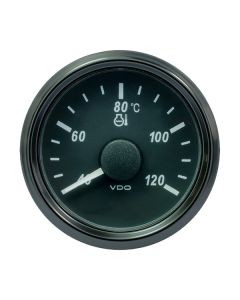 VDO SingleViu 52mm (2-1/16") Water Temp. Gauge - Euro - 120° C - 291-22 ohm