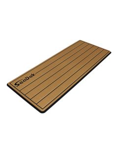 SeaDek 16” x 39" 20mm Dual Density Large Teak Helm Pad w/SeaDek Logo - Brushed Texture - Mocha/Black (406.4mm x 990.6mm x 20mm)