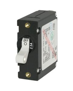 Blue Sea 7197 A-Series White Toggle Circuit Breaker - Single Pole 2.5A