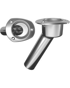 Mate Series Stainless Steel 30° Rod & Cup Holder - Open - Oval Top