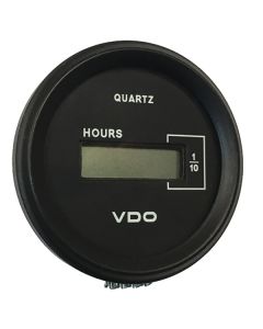 VDO Cockpit Marine 52mm (2-1/16") LCD Hourmeter - Black Dial/Chrome Bezel