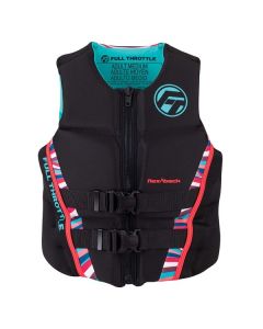 Full Throttle Women's Rapid-Dry Flex-Back Life Jacket - Women's L - Pink/Black