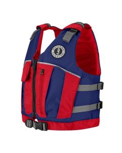 Mustang Youth Reflex Foam Vest - Navy Blue/Red