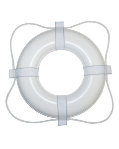 Taylor Made Foam Ring Buoy - 24" - White w/White Grab Line