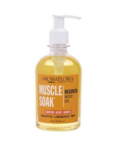 Muscle Soak Recover Body Oil 8 Oz Blend Of Eucalyptus, Peppermint, And Lemongrass For Unisex