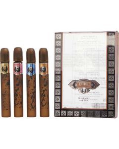 Cuba Variety 4 Piece Mini Variety With Cuba Gold, Red, Blue, & Orange & All Are 0.17 Oz For Men