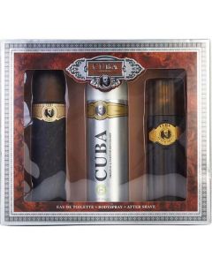 Cuba Gold Edt Spray 3.3 Oz & Aftershave Spray 3.3 Oz & Body Spray 6.6 Oz For Men