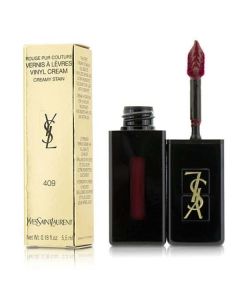 Yves Saint Laurent Rouge Pur Couture Vernis A Levres Vinyl Cream Creamy Stain - # 409 Burgundy Vibes  --5.5ml/0.18oz For Women