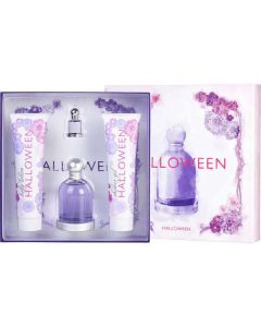 Halloween Edt Spray 3.4 Oz & Body Lotion 5 Oz & Shower Gel 5 Oz & Edt 0.15 Oz Mini For Women