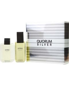 Quorum Silver Edt Spray 3.4 Oz & Aftershave 3.4 Oz For Men