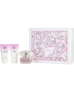 Versace Bright Crystal Edt Spray 1.7 Oz & Body Lotion 1.7 Oz & Shower Gel 1.7 Oz For Women