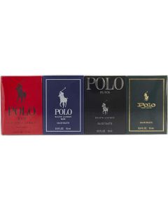 Ralph Lauren Variety 4 Piece Mini Variety With Polo & Polo Blue & Polo Black & Polo Red And All Edt 0.5 Oz For Men