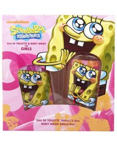 Spongebob Squarepants Edt Spray 3.4 Oz & Body Wash 8 Oz For Women