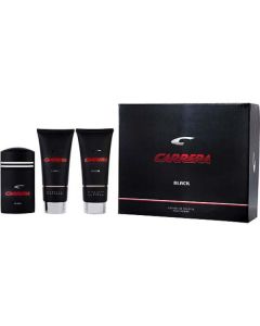 Carrera Black Edt Spray 3.4 Oz & Aftershave Balm 6.8 Oz & Shower Gel 6.8 Oz For Men