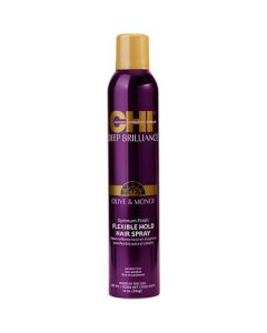 Chi Deep Brilliance Olive & Monoi Optimum Finish Flexible Hold Hairspray 10 Oz For Unisex