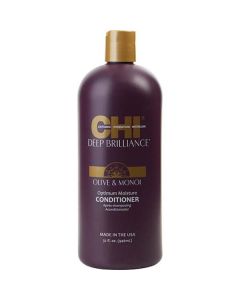 Chi Deep Brilliance Olive & Monoi Optimum Moisture Conditioner 32 Oz For Unisex