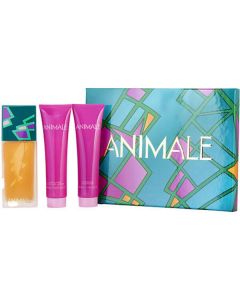 Animale Eau De Parfum Spray 3.4 Oz & Body Lotion 3.4 Oz & Shower Gel 3.4 Oz For Women