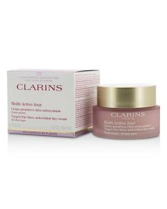 Clarins Multi-active Day Targets Fine Lines Antioxidant Day Cream - For All Skin Types  --50ml/1.6oz For Women