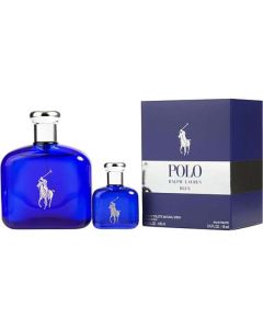 Polo Blue Edt Spray 4.2 Oz & Edt 0.5 Oz Mini For Men