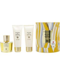 Acqua Di Parma Magnolia Nobile Eau De Parfum Spray 3.4 Oz & Body Cream 2.5 Oz & Bath And Shower Gel 2.5 Oz For Women