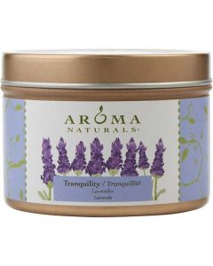 Tranquility Aromatherapy One 2.8oz Small Soy To Go Tin  Aromatherapy Candle.  The Essential Oil Of Lavender Is Known For Its Calming And Healing Benefits.  Burns Approx. 15 Hrs. For Unisex