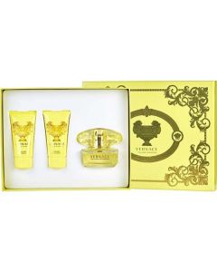 Versace Yellow Diamond Edt Spray 1.7 Oz & Body Lotion 1.7 Oz & Shower Gel 1.7 Oz For Women