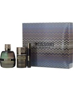 Missoni Eau De Parfum Spray 3.4 Oz & Deodorant Stick 2.5 Oz & Eau De Parfum Spray 0.34 Oz For Men