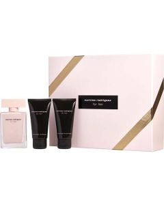 Narciso Rodriguez Eau De Parfum Spray 1.6 Oz & Body Lotion 1.6 Oz & Shower Gel 1.6 Oz For Women