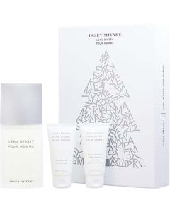 L'eau D'issey Edt Spray 4.2 Oz & After Shave Balm 1.6 Oz & Shower Gel 1.6 Oz For Men