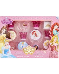 Disney Princess Edt Spray 4 X 1 Oz & Lip Gloss & Glitter Stickers & Bracelet & Ring For Women