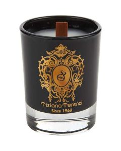 Tiziana Terenzi Almond Vanilla Scented Black Glass Candle 1.4 Oz For Unisex