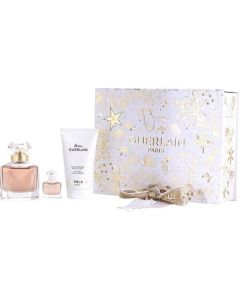 Mon Guerlain Eau De Parfum Spray 1.6 Oz & Body Lotion 2.5 & Eau De Parfum 0.16 Oz Mini For Women