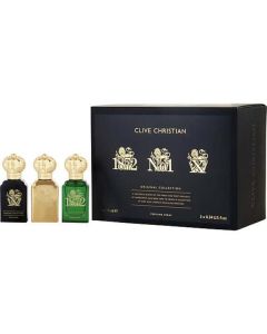 Clive Christian Variety Original Collection Set-clive Christian 1872 & Clive Christian No 1 & Clive Christian X All Are Perfume Spray 0.3 Oz Mini For Men