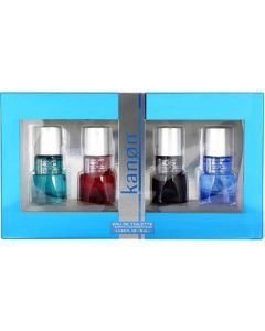 Kanon Variety 4 Piece Variety With Acqua Sport & Red Sport & Blue Sport & Black Sport & All Are Edt Spray 0.5 Oz For Men