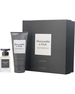 Abercrombie & Fitch Authentic Edt Spray 1.7 Oz & Hair Body Wash 6.7 Oz For Men