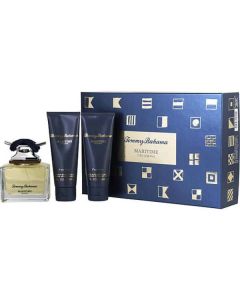 Tommy Bahama Maritime Triumph Eau De Cologne Spray 4.2 Oz & After Shave Balm 3.4 Oz & Hair & Body Wash 3.4 Oz For Men